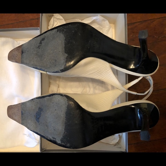 White Monica Magli Kitten Heels! WITH BOX. - Picture 4 of 4